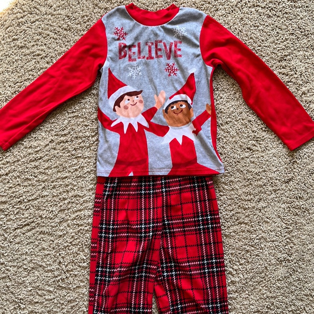 Elf on the Shelf flannel pajamas